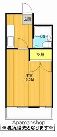 ガーデンヒルズ(1K/2階)の間取り写真