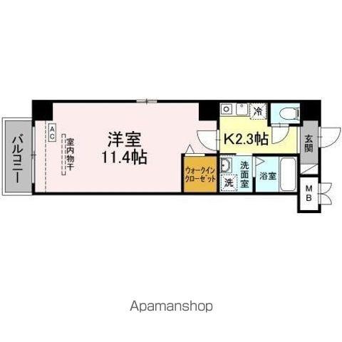 K AZUR(1K/6階)の間取り写真