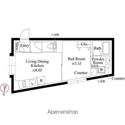 EDIT阿佐ケ谷(1LDK/2階)の間取り写真