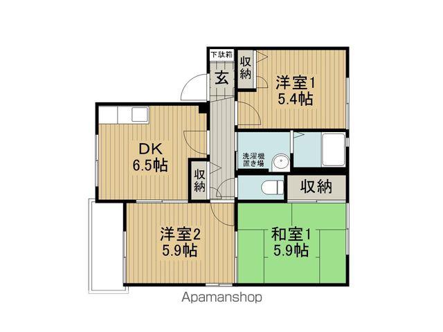 ディアス小泉(3DK/1階)の間取り写真