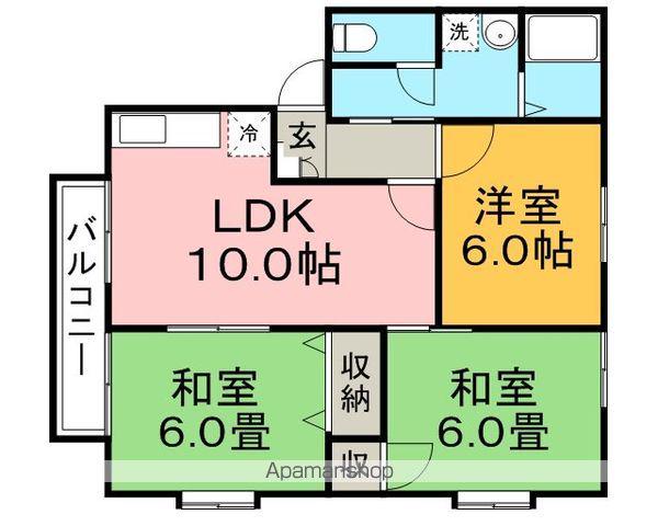 グレース小森野(3LDK/2階)の間取り写真
