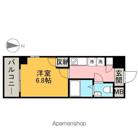 エルザビル名古屋駅前(1K/11階)の間取り写真