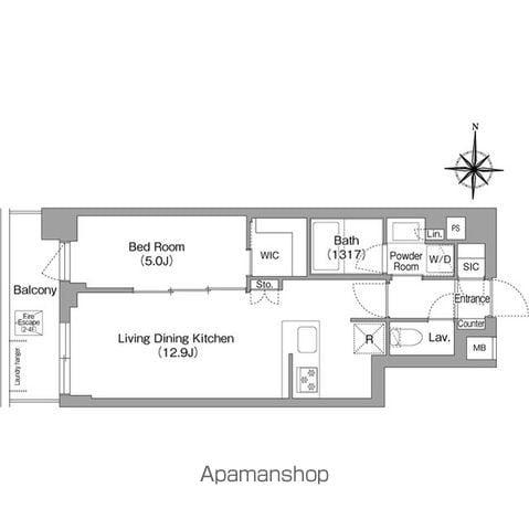 コンフォリア・リヴ永福町(1LDK/3階)の間取り写真