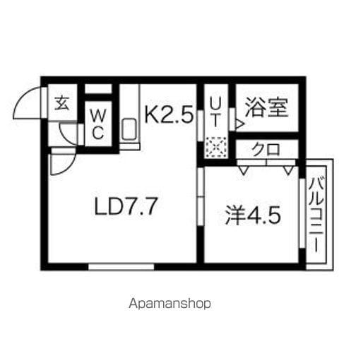 MONTEVERDI L・A(1LDK/3階)の間取り写真