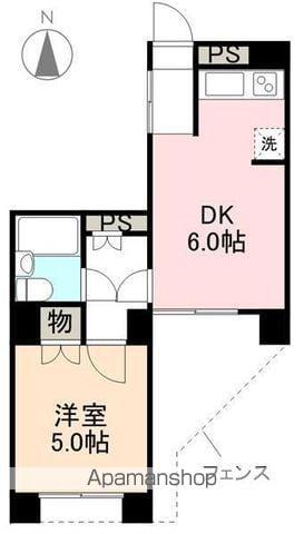 ブライトハウス(1DK/1階)の間取り写真