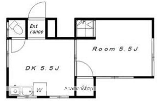 FAN高円寺(1DK/2階)の間取り写真
