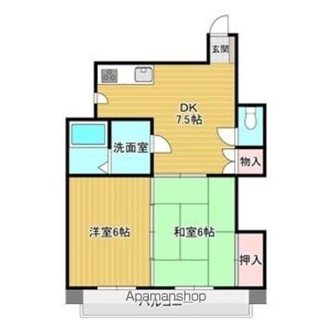 第2あさひビル(2DK/3階)の間取り写真