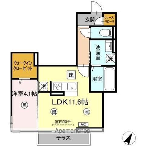 アルデア(1LDK/1階)の間取り写真