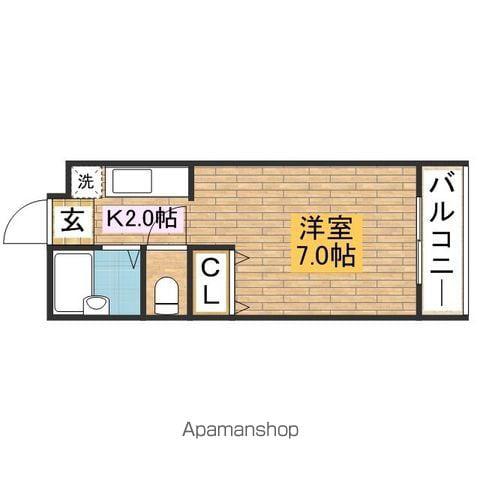 メゾン北花田(1K/3階)の間取り写真