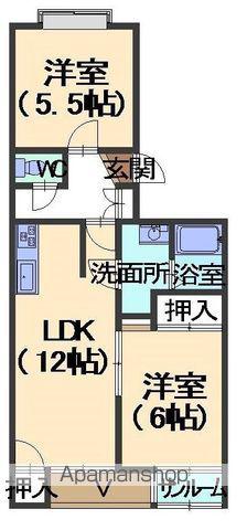 メゾン伊藤(2LDK/1階)の間取り写真