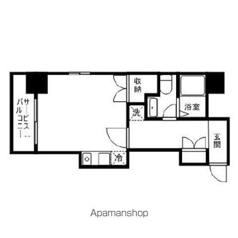 レジディア月島Ⅱ(ワンルーム/8階)の間取り写真