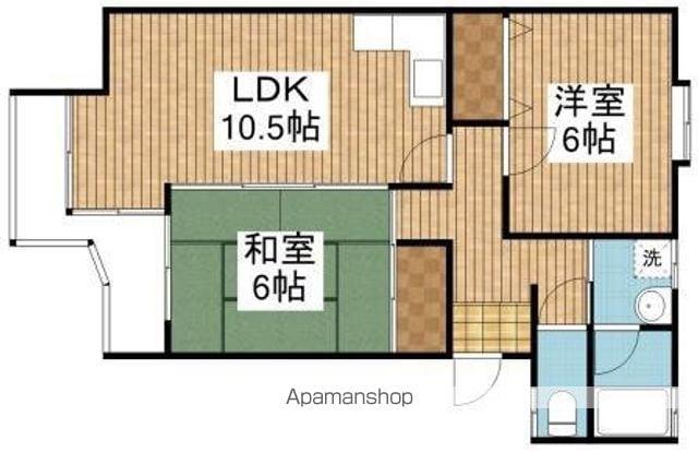 泰山荘Ⅰ(2LDK/2階)の間取り写真