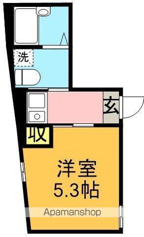 京王電鉄京王線 代田橋駅 徒歩2分 3階建 築10年(1K/2階)の間取り写真