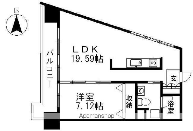 レジディア東桜2(1LDK/8階)の間取り写真
