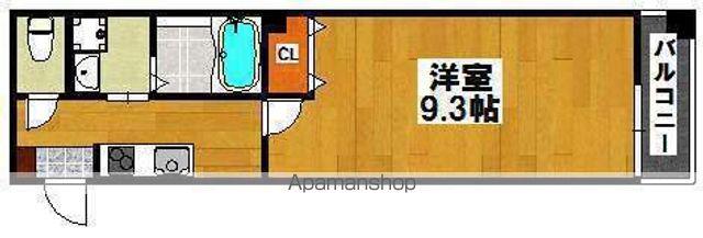 レクラン七道(1K/6階)の間取り写真