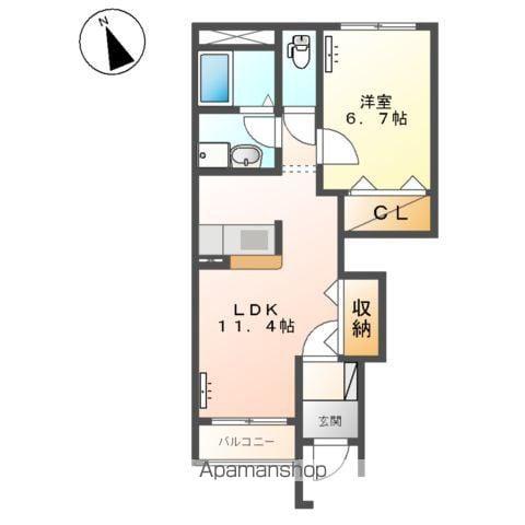 クレアハウス(1LDK/1階)の間取り写真