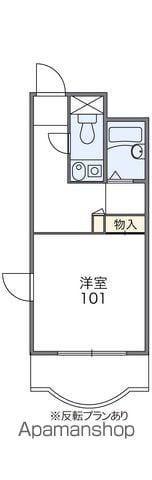 レオパレスパティオ(1K/3階)の間取り写真