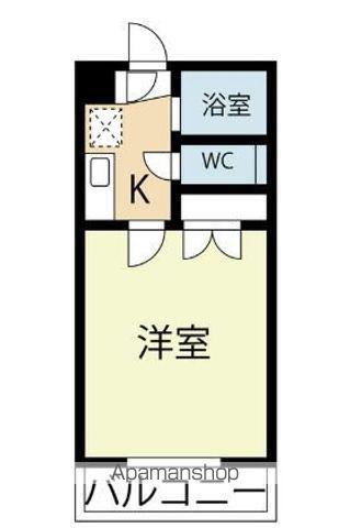 ベルトピア福岡Ⅰ(1K/3階)の間取り写真