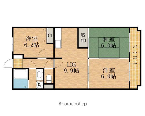 ベルドミール(3LDK/1階)の間取り写真