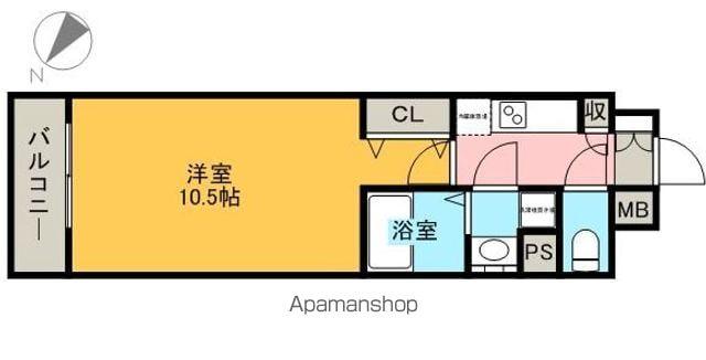 メインステージ浅草橋駅前(1K/7階)の間取り写真