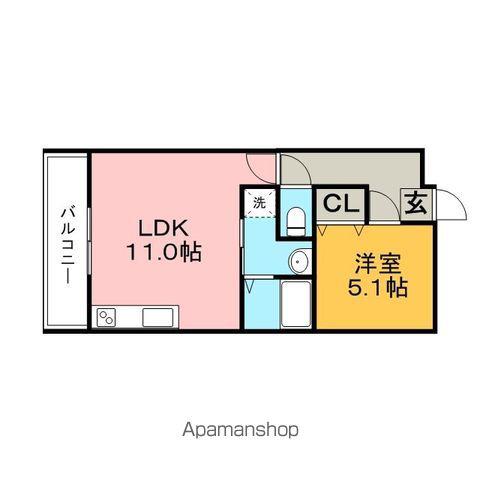 アベニュー209(1LDK/2階)の間取り写真