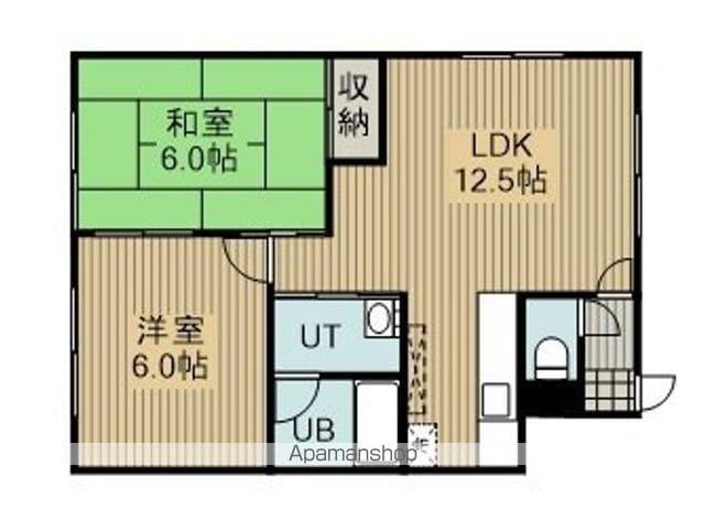 若草マンション(2LDK/2階)の間取り写真
