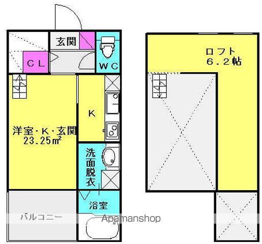 LUCIE本陣(ワンルーム/1階)の間取り写真