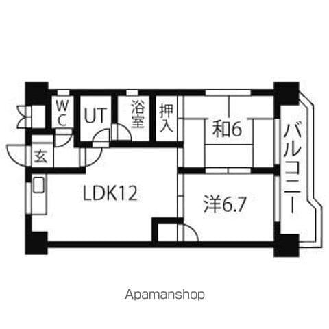 マジェスティハイツ御成(2LDK/14階)の間取り写真