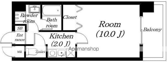 インプルーブKK(1K/4階)の間取り写真