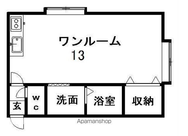 サンホームマンションNO17(ワンルーム/2階)の間取り写真