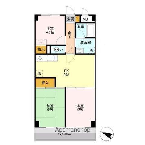 YS習志野台(3DK/5階)の間取り写真