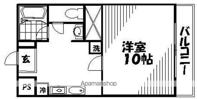 フリックコートSYО(1K/2階)の間取り写真
