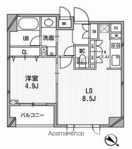 クリオ渋谷ラモード 5階階 間取り