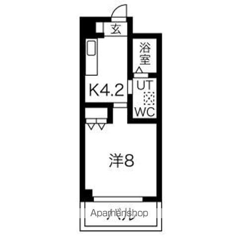 PICASSO(1K/5階)の間取り写真