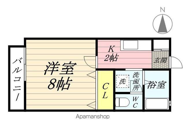 デュマン石井(1K/1階)の間取り写真