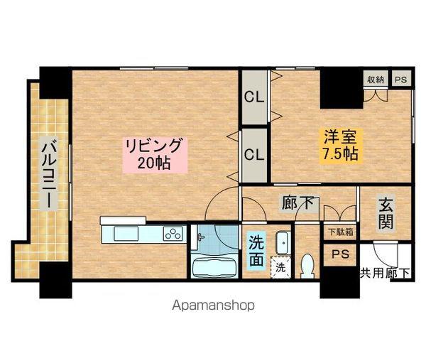 タワーマンション・シーザリオン(1LDK/5階)の間取り写真