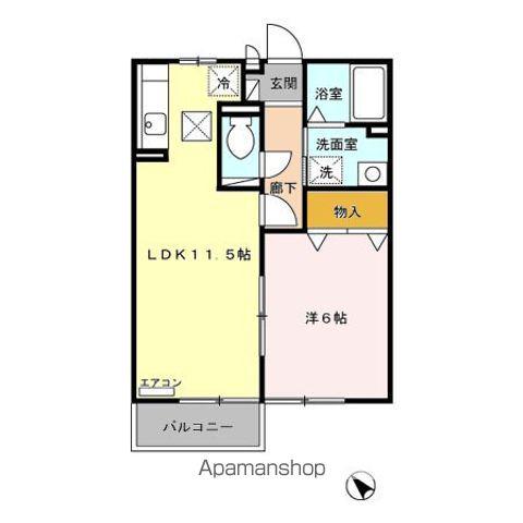 クレールメゾンAB(1LDK/1階)の間取り写真