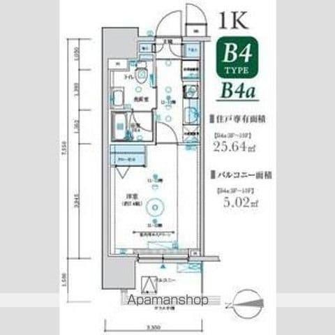 MAXIV八王子TRE(1K/5階)の間取り写真