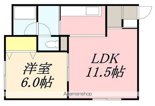 マンションT&KⅡ(1LDK/2階)の間取り写真
