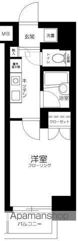 菱和パレス上馬(1K/4階)の間取り写真