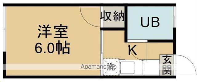 コーポ台原(1K/2階)の間取り写真
