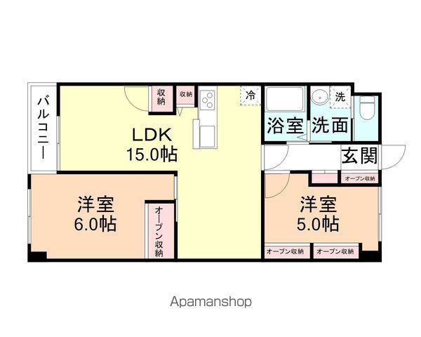 ソレイユ蓮花寺(2LDK/1階)の間取り写真