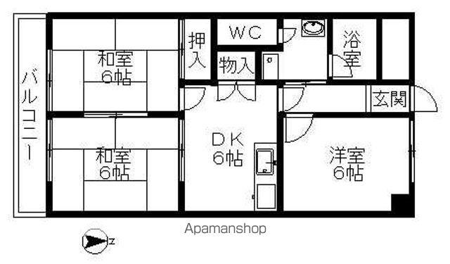 シティアーク新栄(2LDK/4階)の間取り写真