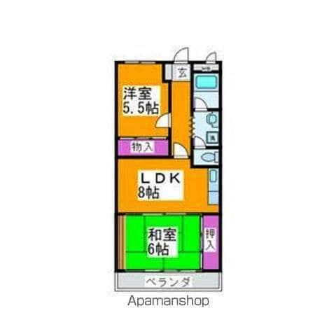 サンヒルズ光明池(2DK/3階)の間取り写真