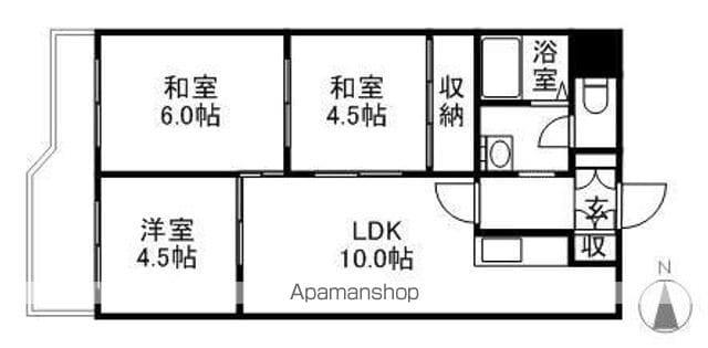 ハイツ平岸(2LDK/3階)の間取り写真