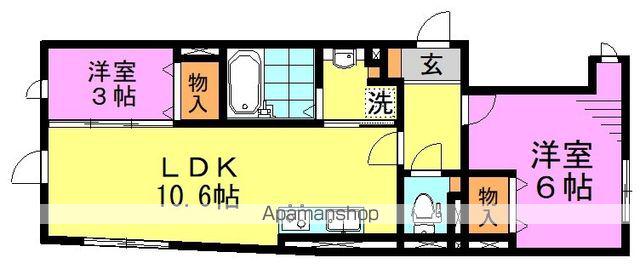 アトリオフラッツ高円寺ノース(2LDK/5階)の間取り写真