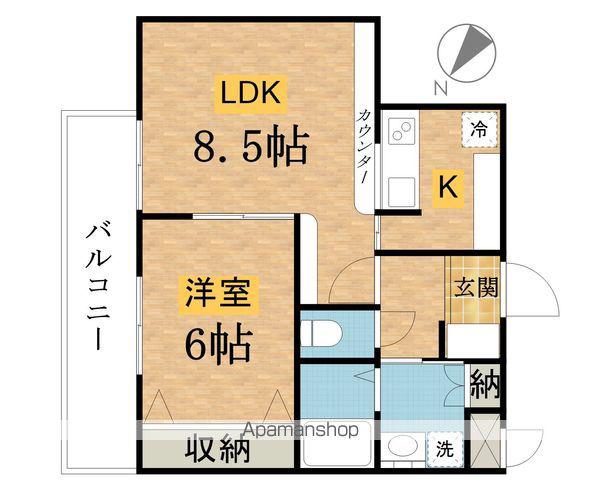 豊田町メゾン(1LDK/3階)の間取り写真