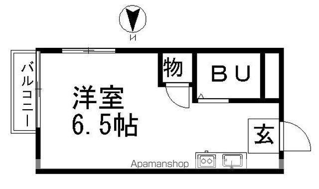 マンションAA(1K/3階)の間取り写真