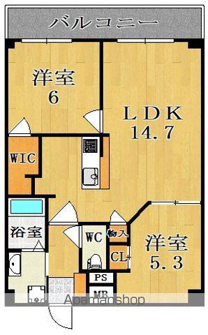 近鉄難波・奈良線 新大宮駅 徒歩7分 10階建 築4年(2LDK/9階)の間取り写真