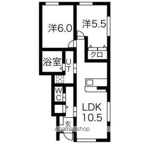 RESI NAGAIⅠ(2LDK/1階)の間取り写真